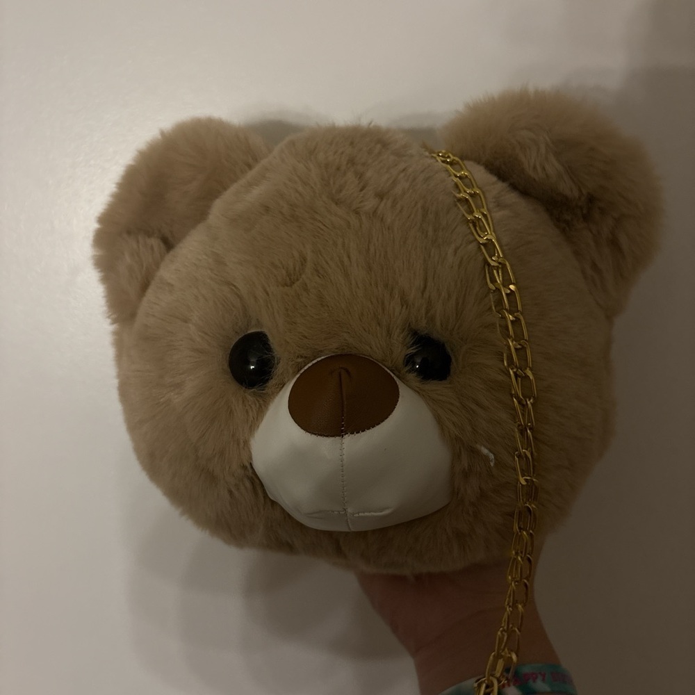 Teddy Bear Crossbody Bag - Tan